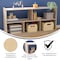 Flash Furniture Bright Beginnings Commercial Extra W 5 Section Modular Wooden Classroom Open Storage Unit, Natural MK-KE23957-GG - alternate 7